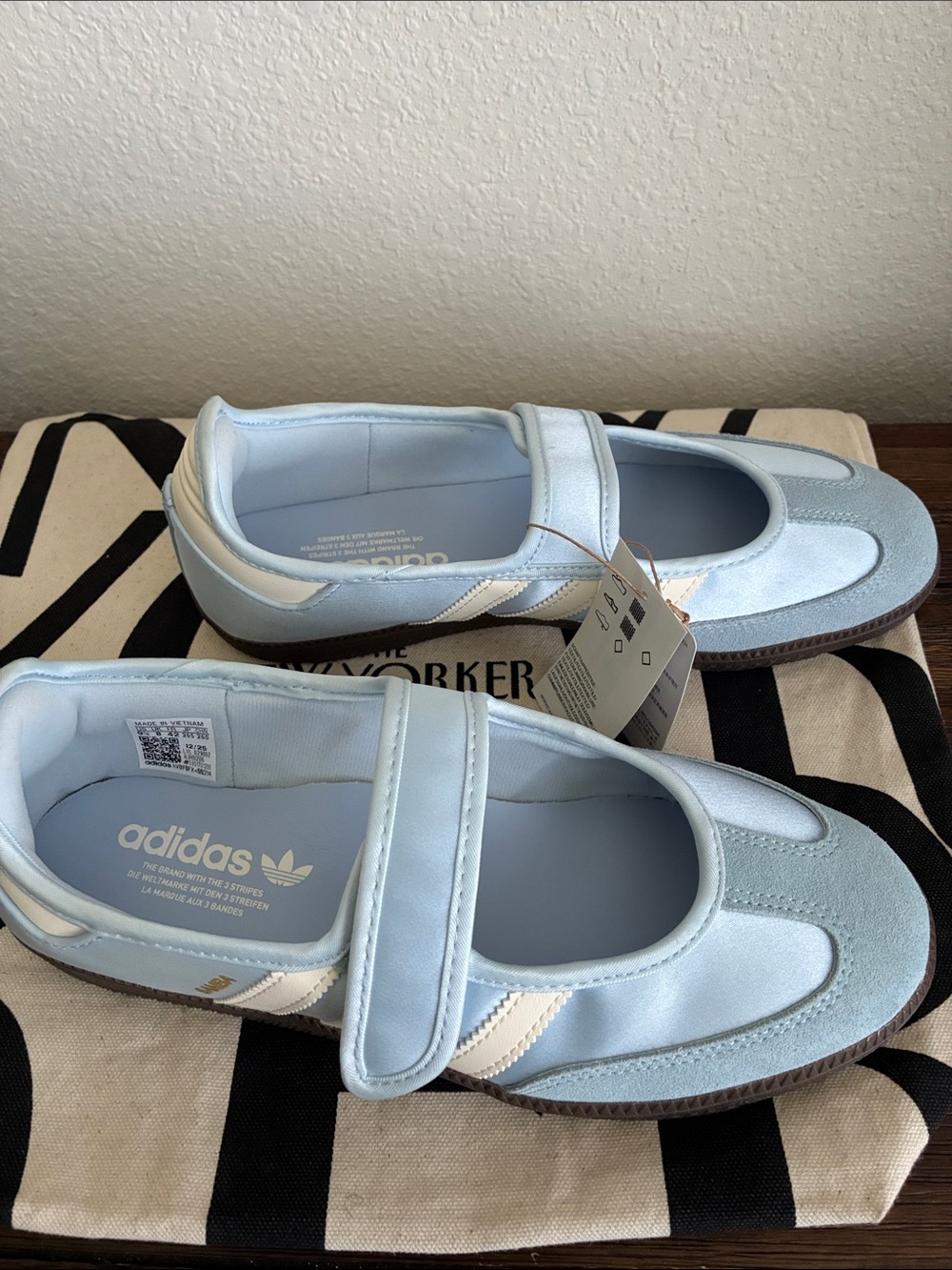 Adidas Samba Light Blue Mary Jane Flats - Picture 4 of 6